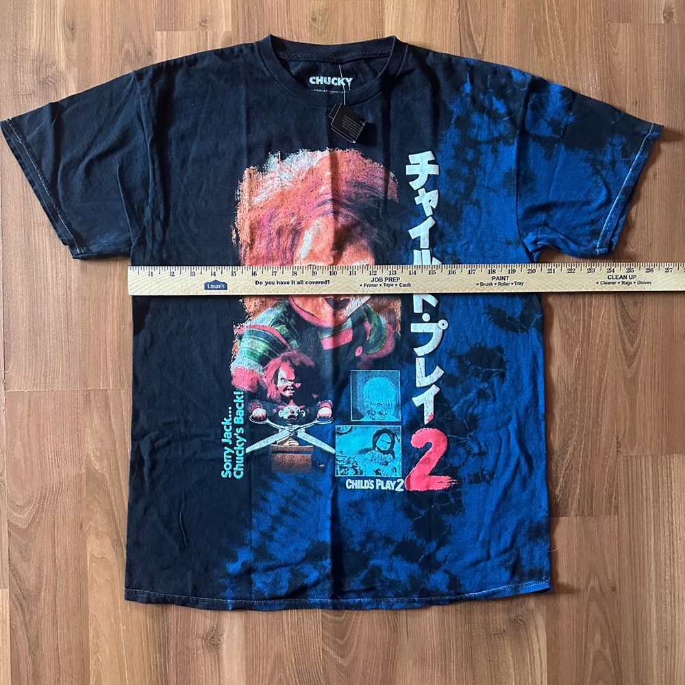 🆕 NWT Child's Play Chucky Tie-Dye T-Shirt size medium Hot Topic - Picture 5 of 7